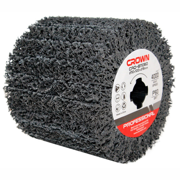 Щетка брашировки CROWN абразивная алмазная 110 х 100 х 19 мм Р120 (CAQ-B11060)