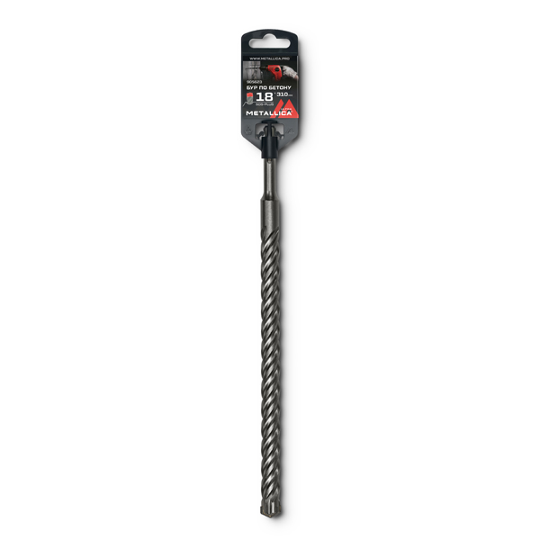 Бур METALLICA Ultra SDS-Plus 18 х 310/250 мм, Х-напайка, 4 спирали (905623)