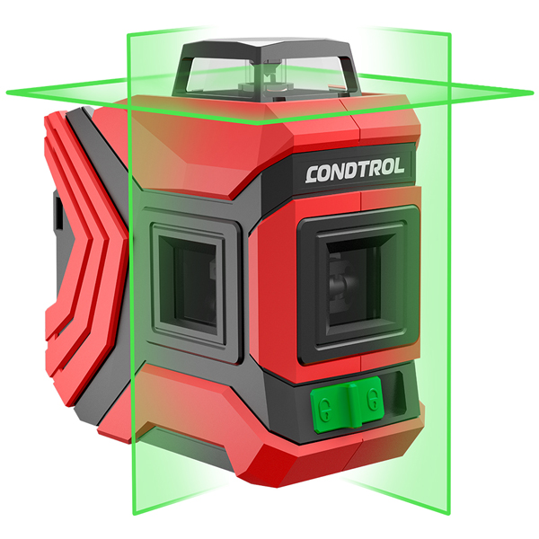 Нивелир лазерный CONDTROL GFX 360 Kit 1 х 360, 30/60 м, ±0,3 мм/м, зеленый луч, 3,7В 3000 мАч Li-Ion (1-2-402)