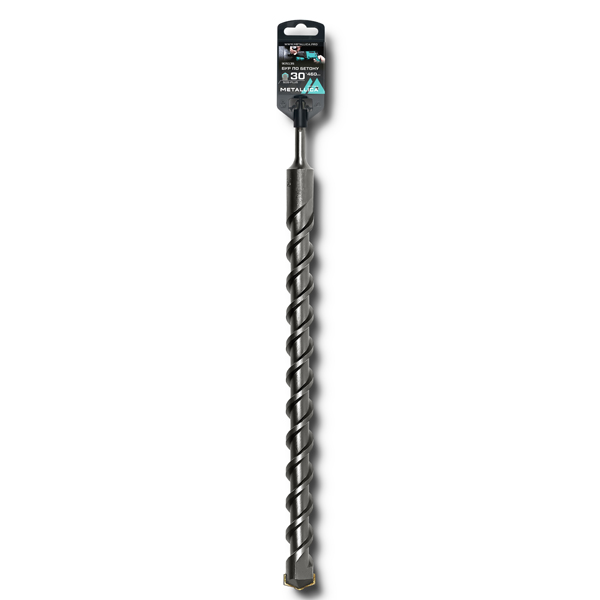 Бур METALLICA Optima SDS-Plus 30 х 460/400 мм, напайка с центром, 2 спирали (905135)