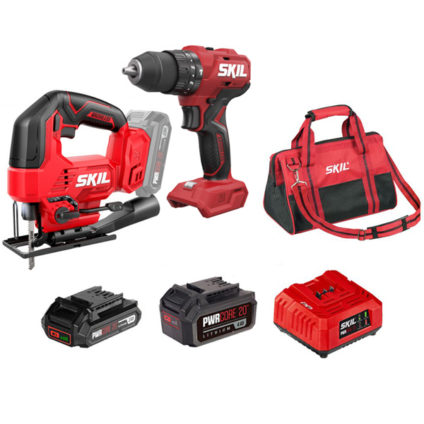 Набор аккумуляторного инструмента SKIL HD6280 + JS8290 + 1 х 2,0 Ач + 1 х 4,0 Ач и ЗУ в сумке (9-1-038)