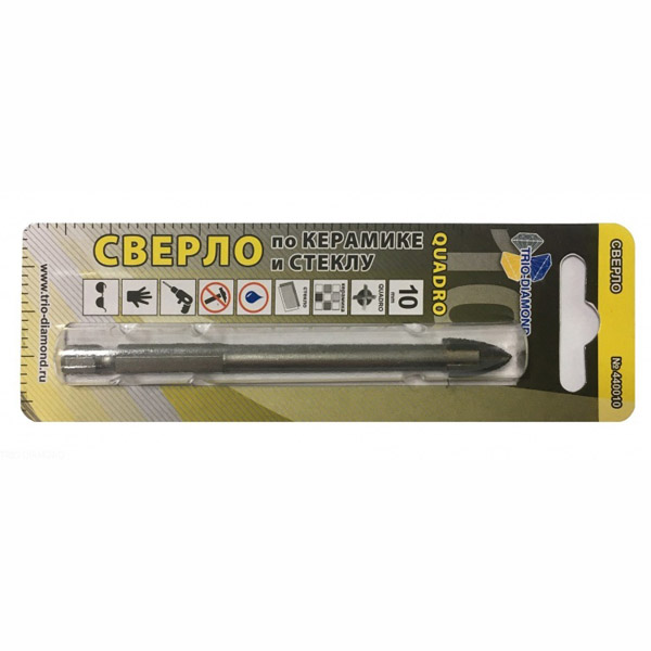 Сверло по керамике и стеклу TRIO-DIAMOND Quadro 10 мм (440010)