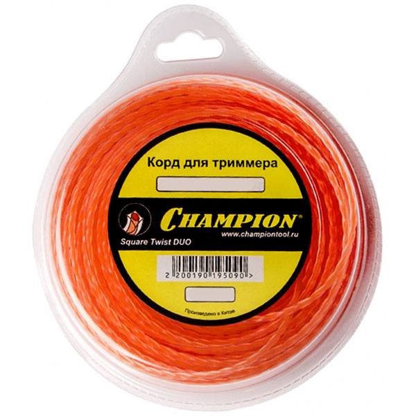 Леска триммерная CHAMPION витой квадрат Square Twist DUO 3,0 мм 28 м (C5060)