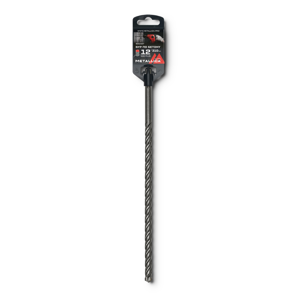 Бур METALLICA Ultra SDS-Plus 12 х 310/250 мм, Х-напайка, 4 спирали (905487)