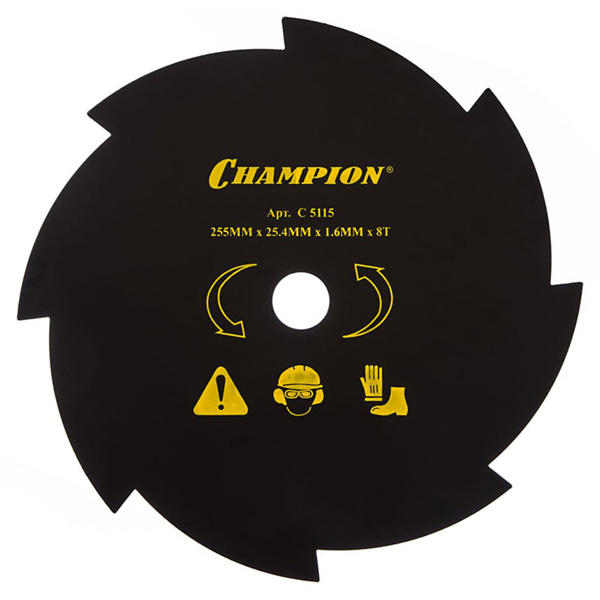 Нож для жесткой травы CHAMPION 8z х 255 х 25,4 мм (C5115)