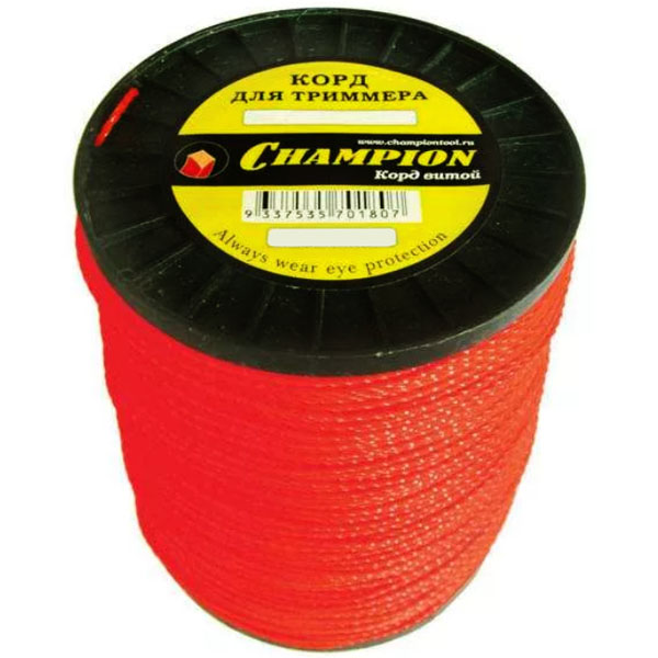 Леска триммерная CHAMPION витой квадрат Twisted Square 3,0 мм 300 м (C7019)