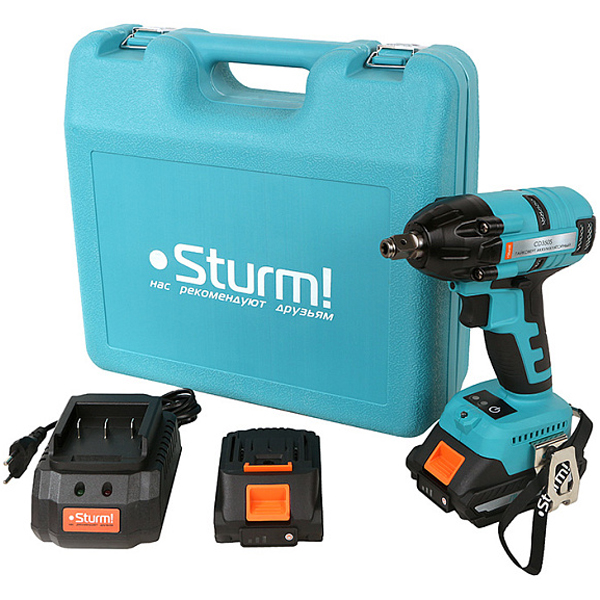 Гайковерт аккумуляторный ударный Sturm! CD350S 18В 2 х 2,0 Ач в кейсе (CD350S)
