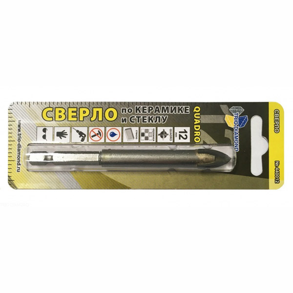 Сверло по керамике и стеклу TRIO-DIAMOND Quadro 12 мм (440012)