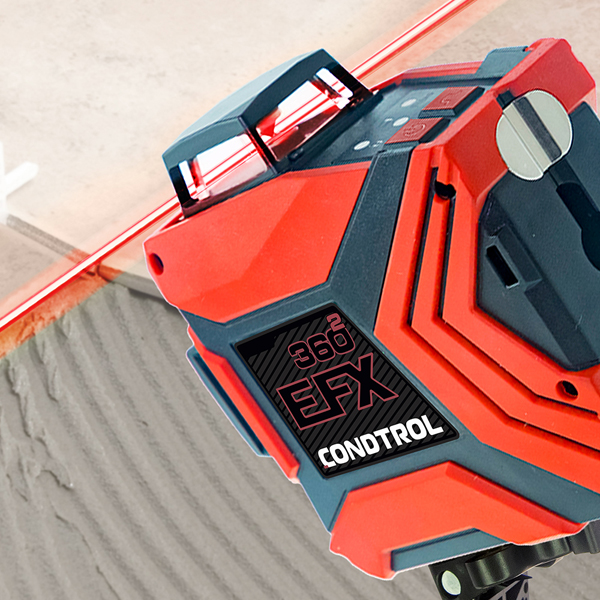 Нивелир лазерный CONDTROL EFX360-2 2 х 360, 20/40 м, ±0,3 мм/м, красный луч, 3,7В 3000 мАч Li-Ion (1-2-241)
