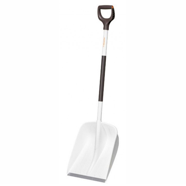Лопата снеговая FISKARS пластиковая, 350 х 140 мм, алюминиевый черенок, 1400 г (1052521)