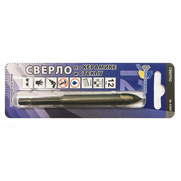 Сверло по керамике и стеклу TRIO-DIAMOND 12 мм (430012)