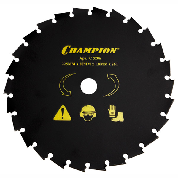 Нож с долотообразными зубцами CHAMPION 26z х 225 х 20 мм (C5206)