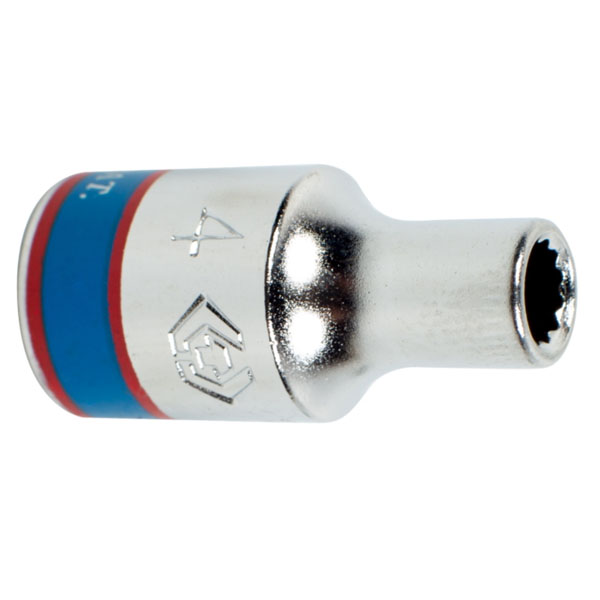 Головка торцевая KING TONY стандартная 12-гранная 1/4" 4 мм (233004M)