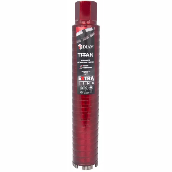 Коронка алмазная DIAM САСС Extra Line Titan 42 х 450 мм 1 1/4 армированный бетон (313032)