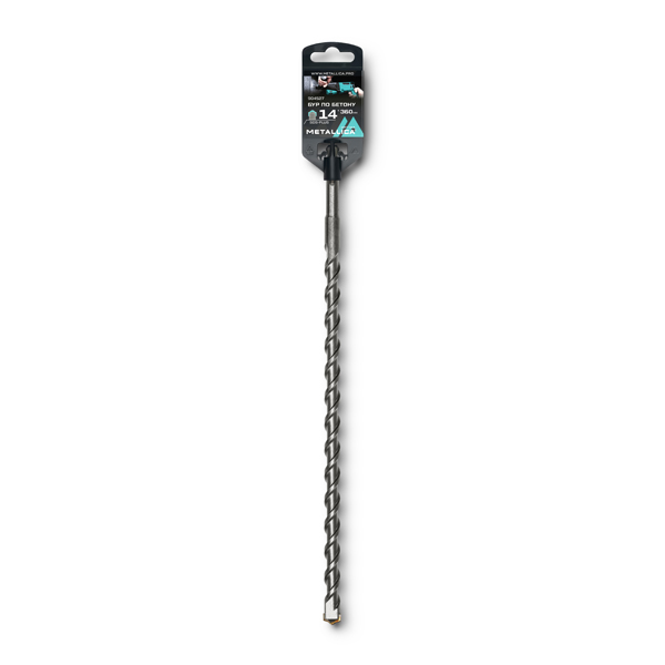 Бур METALLICA Optima SDS-Plus 14 х 360/300 мм, напайка с центром, 2 спирали (904527)
