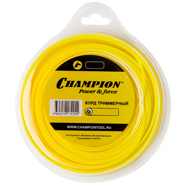 Леска триммерная CHAMPION звезда Star 2,0 мм 60 м (C5027)