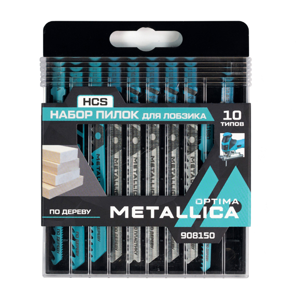 Набор пилок для электролобзиков METALLICA Optima №3 по дереву 10 шт (908150)
