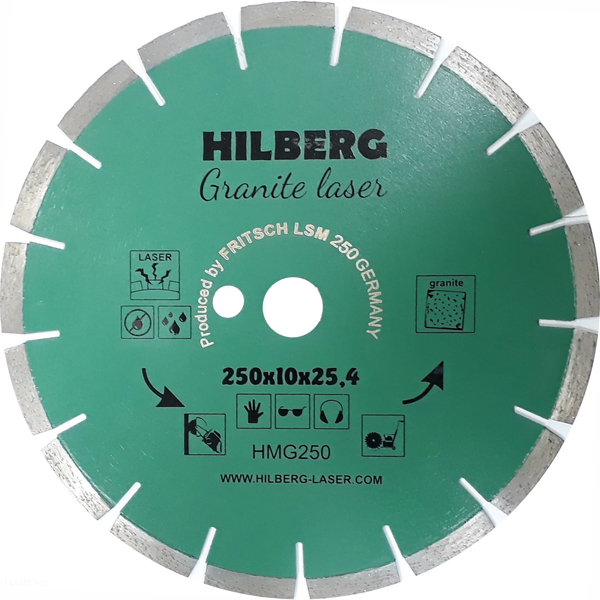 Диск алмазный HILBERG Granite Laser 250 х 25,4/12 мм гранит (HMG250)
