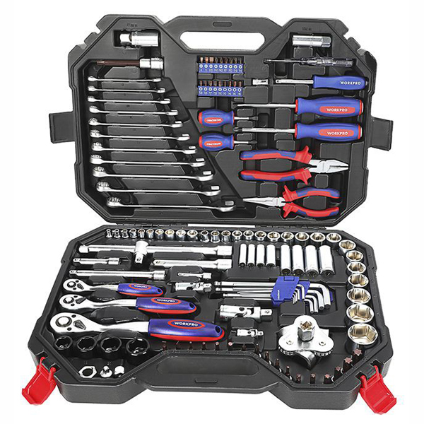 Набор инструмента WORKPRO 1/2" 1/4" 3/8" 123 предмета (WP202533)