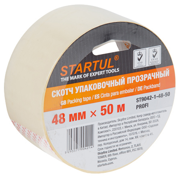 Скотч упаковочный прозрачный STARTUL PROFI 48 мм х 50 м (ST9042-1-48-50)