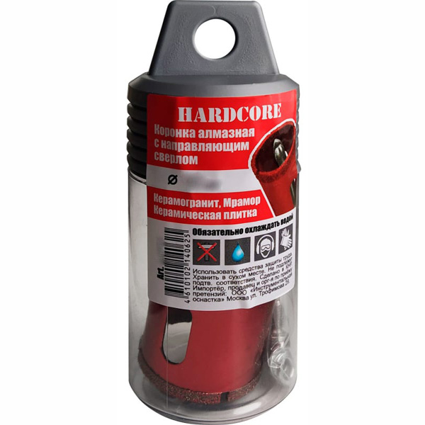 Коронка алмазная по керамограниту HARDCORE 38 мм (154038)