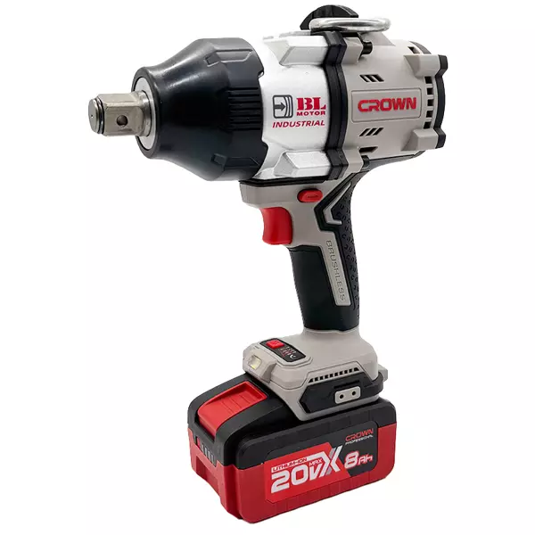 Гайковерт аккумуляторный ударный CROWN CT22056HX-8SC4 BMC 1 х 8,0 Ач в кейсе (CT22056HX-8SC4 BMC)