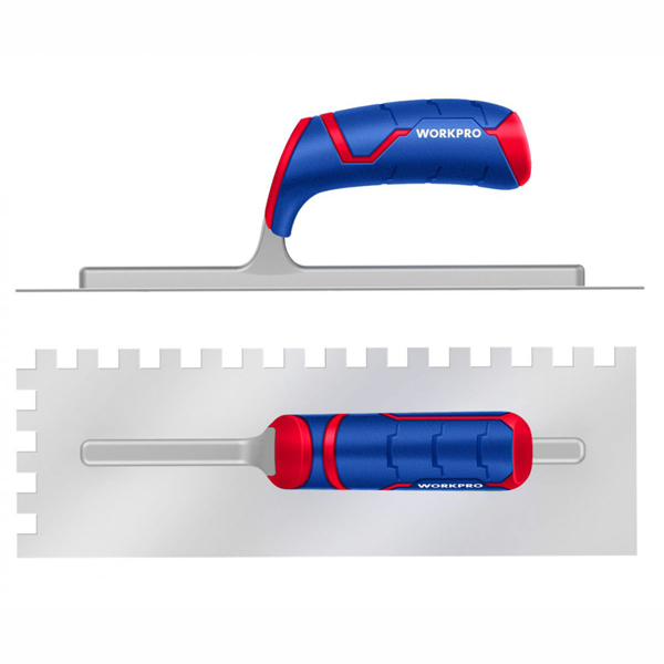 Гладилка нержавеющая WORKPRO 280 х 130 мм зуб 8 х 8 мм (WP323002)