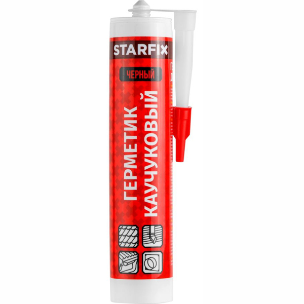 Герметик каучуковый для кровли STARFIX черный 300мл (SM-73025-1)