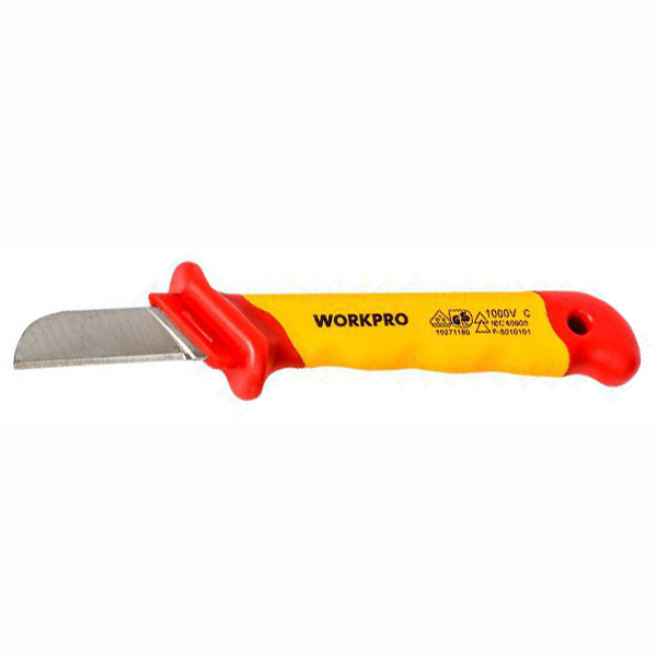 Нож диэлектрический с прямым лезвием WORKPRO 50 х 180 мм (WP344004)