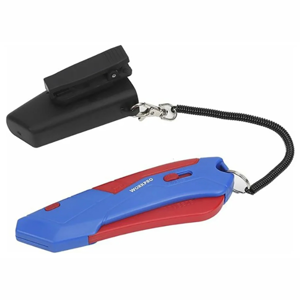 Нож складной автоматический WORKPRO 160 мм + 4 лезвия (WP213010)