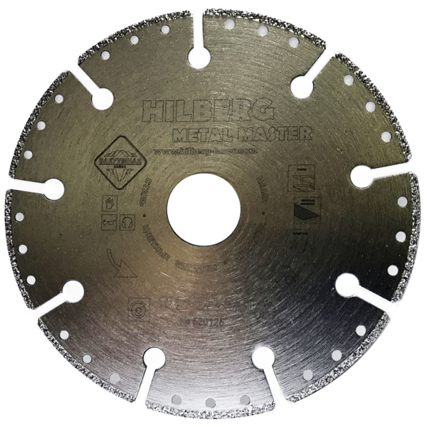 Диск алмазный сегментный HILBERG Super Metal 125 х 22,2 мм сталь (520125)