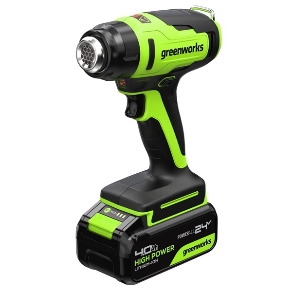 Фен строительный аккумуляторный Greenworks G24HG 1 х 4,0 Ач (3400207CUB)