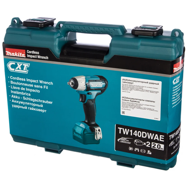 Гайковерт аккумуляторный ударный Makita TW 140 DWAE 2 х 2,0 Ач (TW140DWAE)