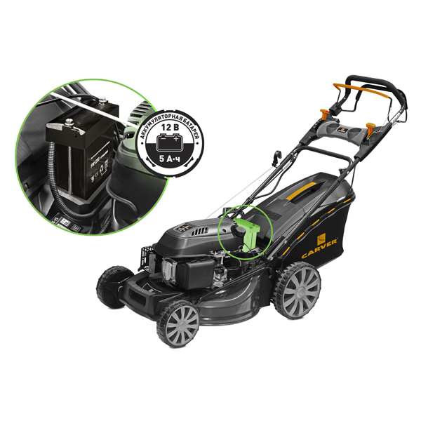 Газонокосилка бензиновая CARVER LMG-3653DMSE-VS (01.024.00011)