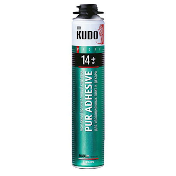 Клей-пена KUDO PUR ADHESIVE 14+ профессиональная всесезонная от -10°С до +35°С (KUPP10UAPS)