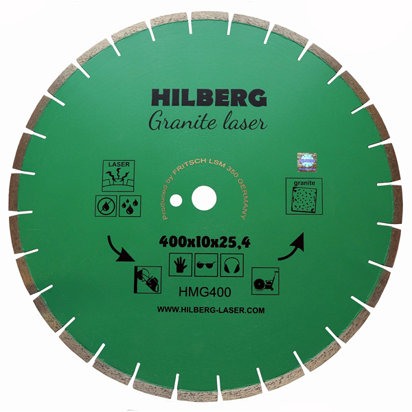 Диск алмазный HILBERG Granite Laser 400 х 25,4/12 мм гранит (HMG400)