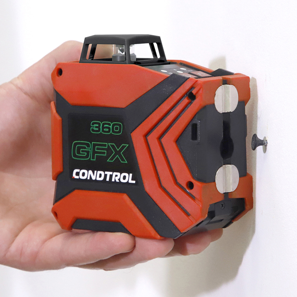 Нивелир лазерный CONDTROL GFX360 1 х 360, 30/60 м, ±0,3 мм/м, зеленый луч, 3,7В 3000 мАч Li-Ion (1-2-221)