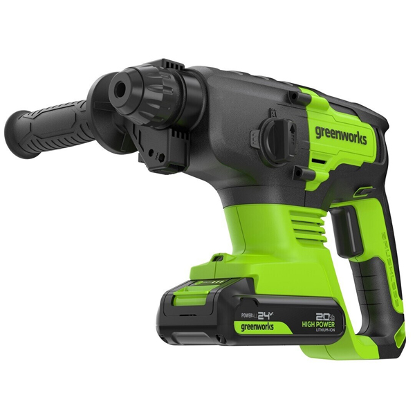 Перфоратор аккумуляторный Greenworks GD24SDS2K4 1 х 2,0 Ач (3803007CUA)