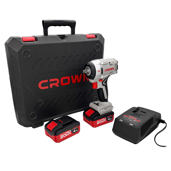 Гайковерт аккумуляторный ударный CROWN CT22062HX-4 BMC 2 х 4,0 Ач в кейсе (CT22062HX-4 BMC)