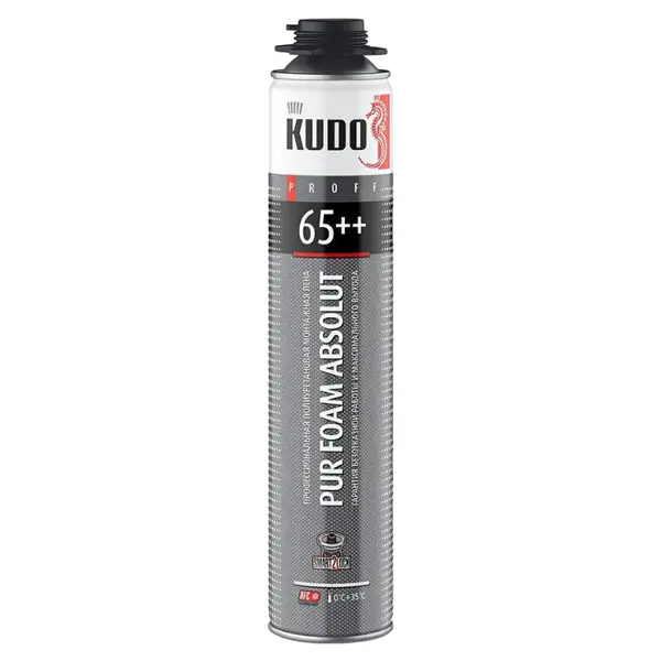 Пена монтажная KUDO PROFF 65+ профессиональная от 0°С до +35°С 1000 мл (KUPP10S65+)