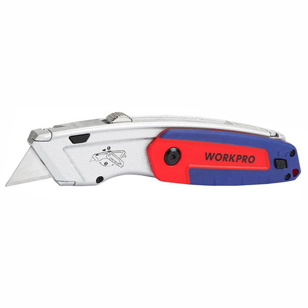 Нож складной поворотный с двумя лезвиями WORKPRO 170 мм (WP213016)