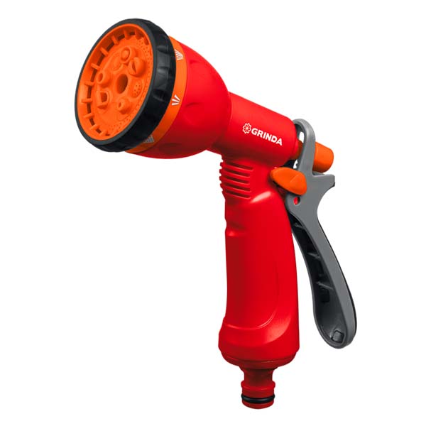 Пистолет поливочный GRINDA GS-34 8 режимов с тремя насадками 3/4" (8-427384_z02)
