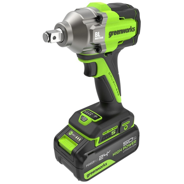 Гайковерт аккумуляторный ударный Greenworks IW3450 1 х 5,0 Ач (3805007CUG)