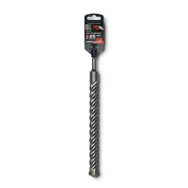 Бур METALLICA Ultra SDS-Plus 25 х 310/250 мм, Х-напайка, 4 спирали (905746)