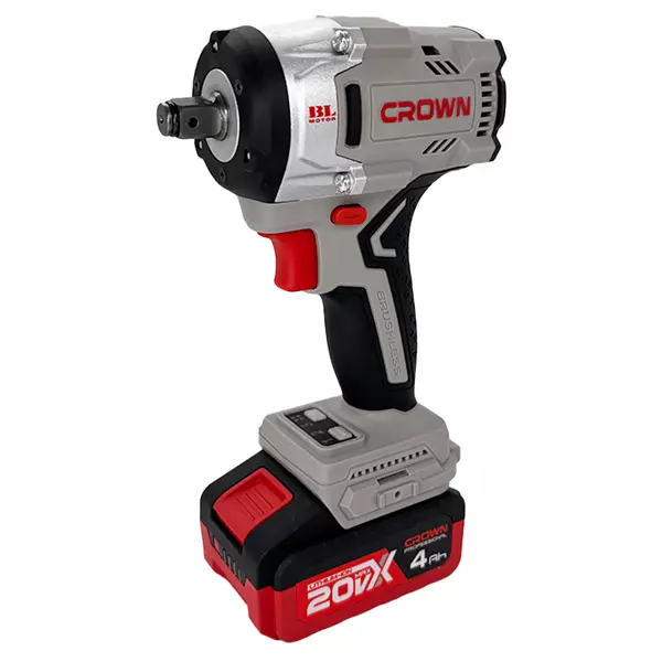 Гайковерт аккумуляторный ударный CROWN CT22062HX-4 BMC 2 х 4,0 Ач в кейсе (CT22062HX-4 BMC)