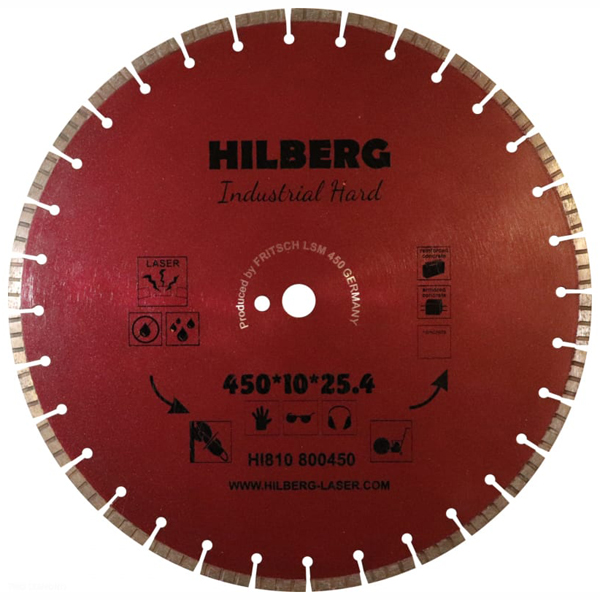 Диск алмазный HILBERG Industrial Hard 450 х 25,4/12 мм армированный бетон (HI810)
