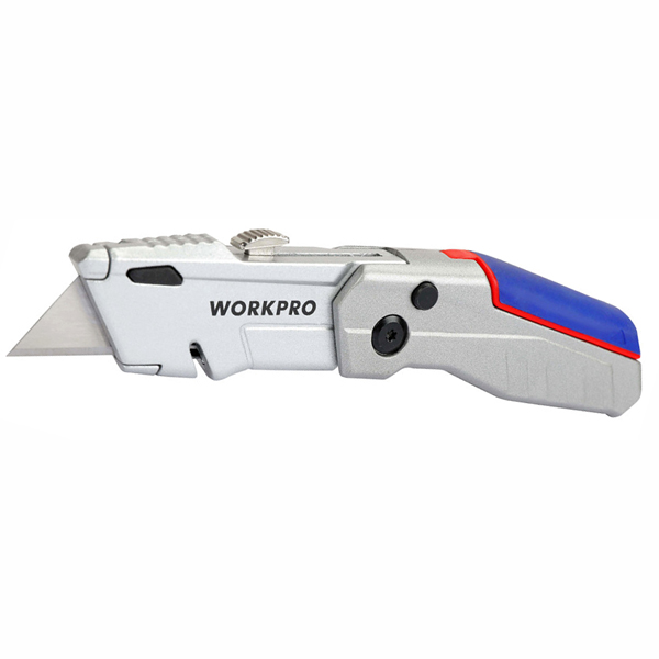 Нож складной металлический WORKPRO 170/105 мм + 3 лезвия (WP211011)