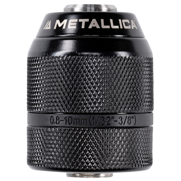 Патрон для дрели быстрозажимной METALLICA Ultra 0,8-10 мм, 3/8-24UNF цельнометаллический (193271)