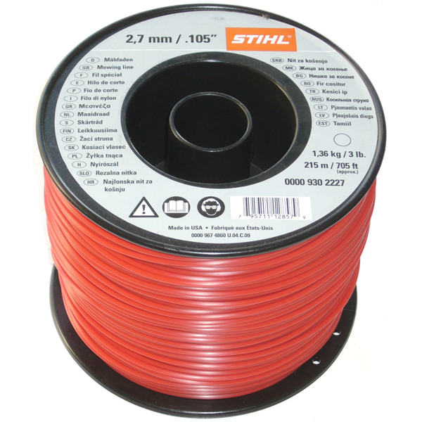 Леска триммерная STIHL круглого сечения 2,7 мм 215 м (00009302227)