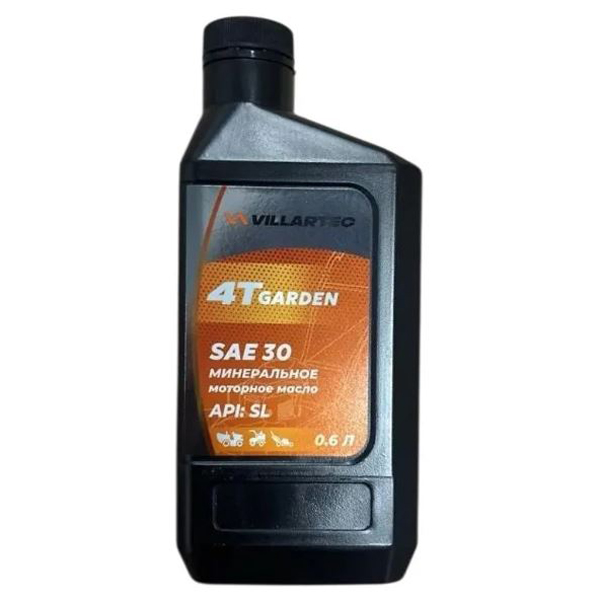 Масло для четырехтактных двигателей минеральное VILLARTEC 4T GARDEN SAE 30 0,6 л (5098410006)